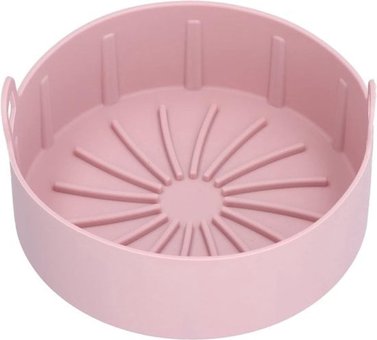 Herbruikbare Siliconen Pan - Airfryer Vervanging - Bakaccessoire voor Elektrische Friteuse - 20℃‑220℃ (16CM een roze)