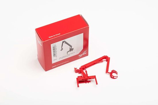 herpa 054157 Hiab laadkraan X-HIPRO 232 E-3 voor lange houttransporters, rood in miniatuur om te knutselen, verzamelen en als cadeau