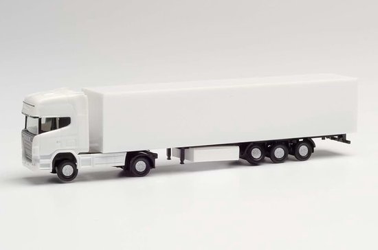 Herpa - Herpa Minikit Scania R TL oplegger doos, wit