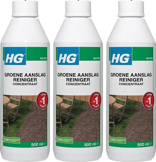 HG groene aanslagreiniger concentraat 500ml 9374N 3 stuks - KD set