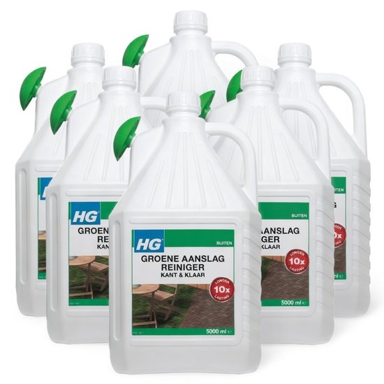 HG Groene Aanslagreiniger Kant & Klaar 5 L + schenktuit - 6 stuks van Merkloos	