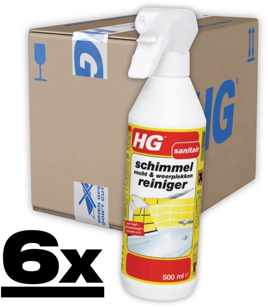 HG Schimmel-, Vocht- en Weerplekkenreiniger - 6 x 500 ml - Voordeelverpakking