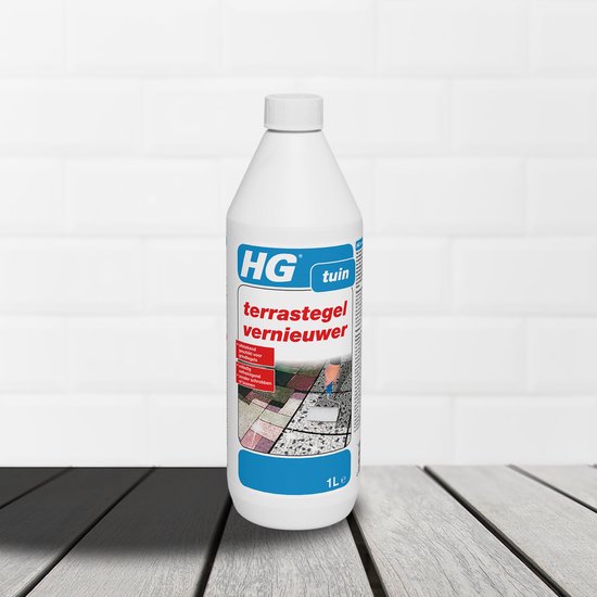 HG terrastegel kleurhersteller - 1L - zelfreinigend - schrobben of boenen niet nodig