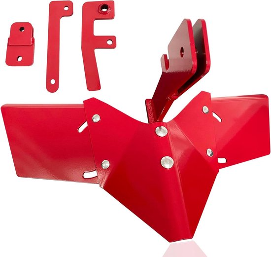 Hiller Furrower Kit - Aanafritser Frees - Tuin Bewerken - Verstelbare Ploegvleugels - 6.5kg - Rood