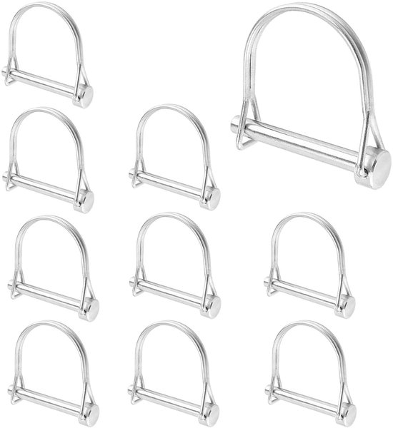 Hinged Pins voor Clutch, 10 Stuks 6x70mm Rectangulaire Splinten met Veiligheidssluiting voor Boerderij en Tuin Gebruik