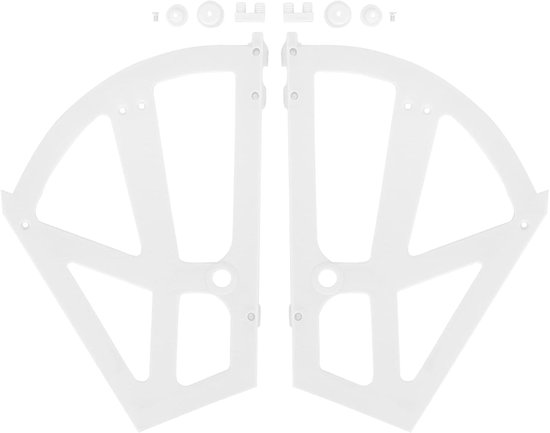 Hinges voor Schoenkast - Swivel Rack met Vouwplaat Frame van ABS Plastic - Bevestigingsaccessoires voor Keuken en Woonkamer (Wit) van Merkloos	