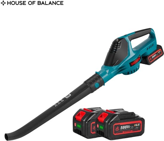 HOB OneVan Bladblazer - Bladblazer met accu - 2 Accu's - Draadloos - Licht Design - Bladblazers - 5500W - Elektrische Bladlazer van Merkloos	