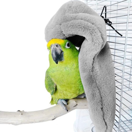 Hoek Fleece Vogeldeken - Warm Papegaaiennest Opknoping Speelgoed - Comfortabele Papegaaienkooi Knuffel Hut voor Parkiet Valkparkiet Duif Papegaaien Valkparkieten van Merkloos	