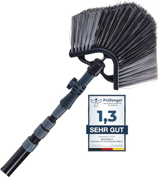 Hoekbezem met telescoopsteel voor gevelreiniging - uitschuifbaar tot 410 cm van Unger