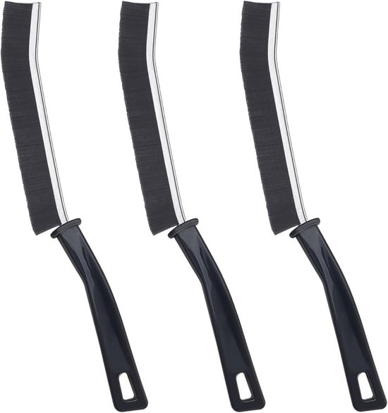 Hoekreinigingsborstel met Harde Borstelharen – Multifunctionele Voegenborstel (Set van 3) van Merkloos	