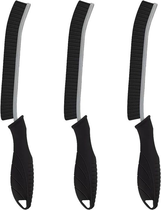 Hoekreinigingsborstel - Voegenborstel - Spleten Schoonmaken - Gebogen Borstelkop - 23 cm - Grijs