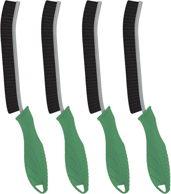 Hoekreinigingsborstel, voegenreinigingsborstel, voegenborstel voor badkamer, multifunctionele reinigingsborstel, reinigingsgereedschap voor toilet, keuken, raam, badkamer (4, groen)