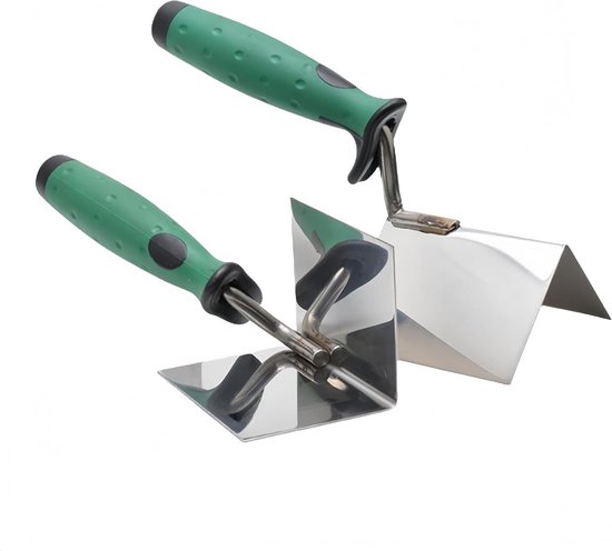 Hoekspatel Set voor Tuinieren - RVS Hoekspatel en Randtroffel Set - Interne en Externe Randtroffel - 2 Stuks - Comfortabele Grip - Multifunctioneelgereedschap van Merkloos	