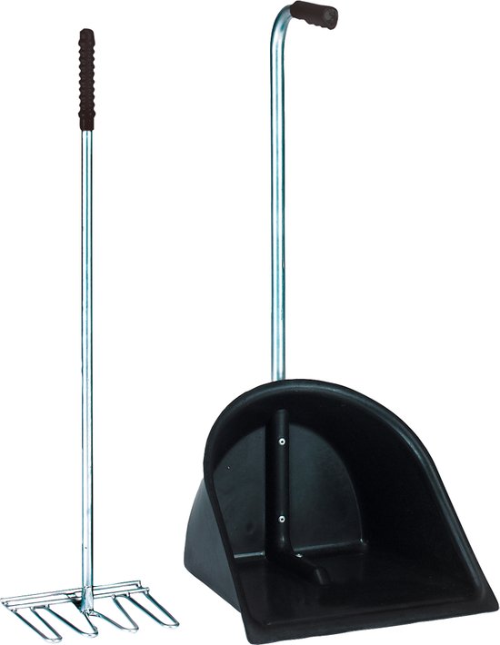 Hofman Mestboy opraapbak en hark. One Size Zwart van Hofman