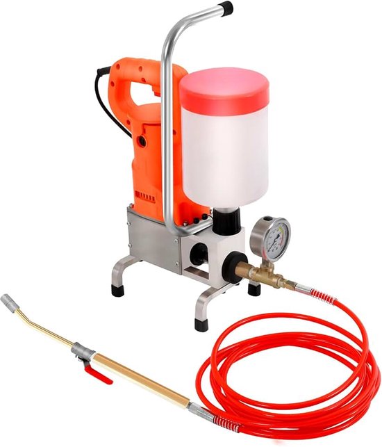 Hogedruk-injectiemachine, 720 W, 10.000 psi, grouting machine voor het afdichten van betonscheuren, lek- en waterbescherming, bouwgereedschap van aluminium en ijzer