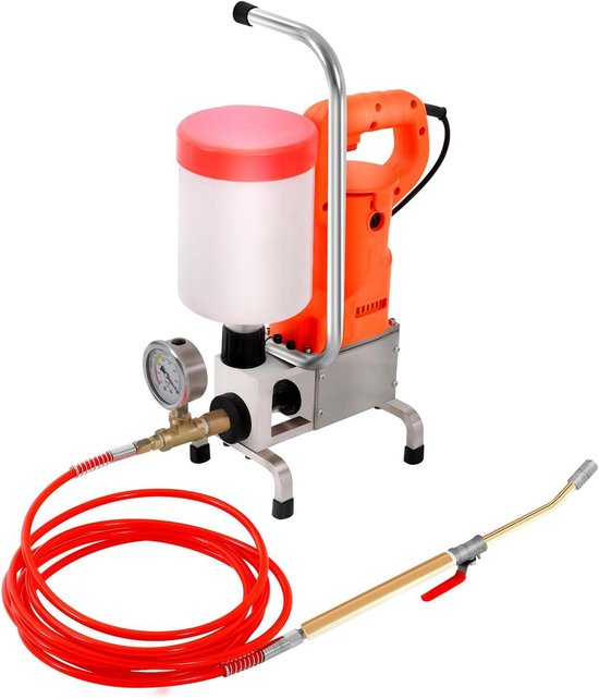 Hogedruk Injectiemachine - Voegenmachine Betonreparatie - Scheuren Afdichten - Hoge Druk 10000 PSI - 39x20x43 cm - Oranje