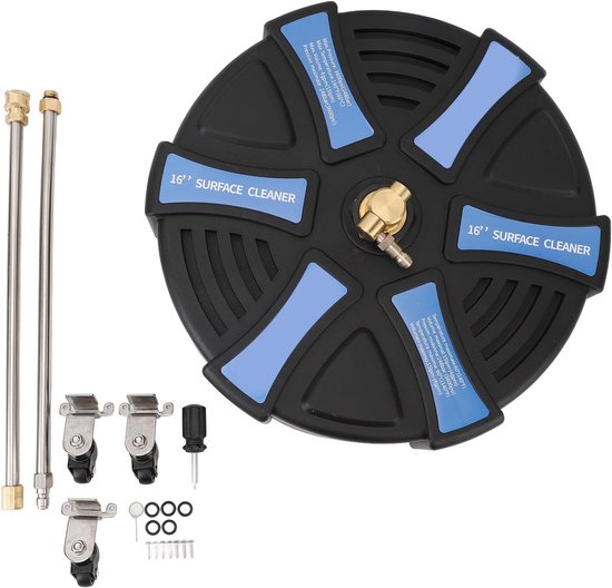Hogedruk reiniger - Oppervlaktereiniger - Terrassen reinigen - 16 inch werkbreedte - 3600 PSI - Zilver