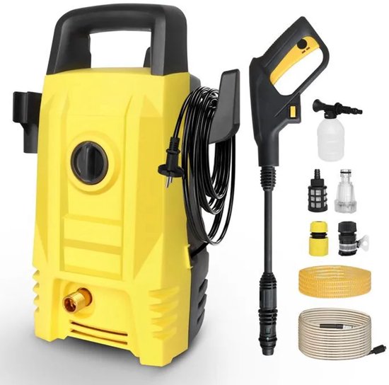 Hogedrukreiniger-110 bar-360 l/u- 10 m slang-Hogedrukpistool-1400 W-Spuitstukken en accessoires van Merkloos	