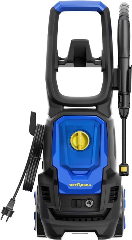 Hogedrukreiniger 1800W – 2030 PSI – 420 L/uur – Max 50°C Warm Water – Total Stop Systeem – 5m Slang – Verstelbare Lance – Met Wielen van Merkloos	