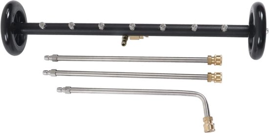 Hogedrukreiniger 4000 Psi 2 in 1 Onder Auto Waterbezem - Oppervlaktereiniger met Verlengstukken - Binnenplaats Onderwagen Hogedrukreiniger Waterbezem met 3 Verlengstukken . van Merkloos	