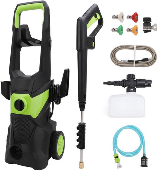 Hogedrukreiniger 4000 PSI - 2,5 GPM - Schuimkanon - 4 Sproeiers - 32,8 Meter Slang - Voor Auto/Tuin - Reiniger