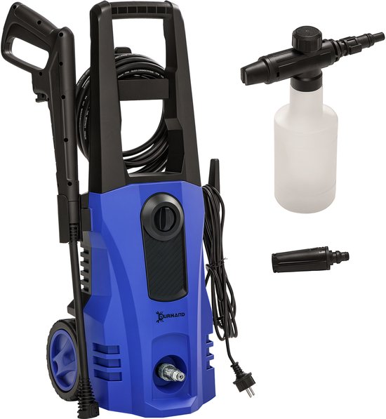 Hogedrukreiniger-5-delige accessoire set-verstelbare sproeikop-150 bar druk-1800 W-max. 510 l/u-35x27x78 cm