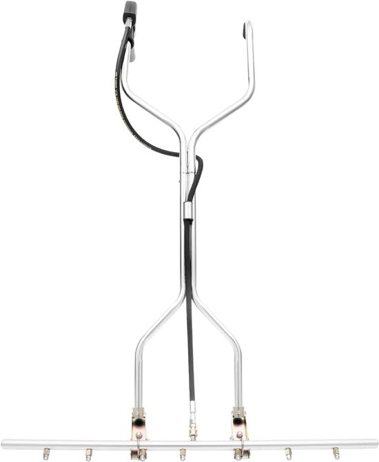 Hogedrukreiniger, 7 sproeiers, hogedrukwaterbezem, 5000 psi, roestvrij staal, multifunctionele oppervlaktereiniger met 2 universele wielen, 40 l/min, voor opritten, industrie, 100 x 160 cm