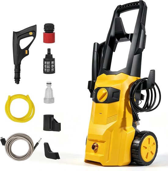 Hogedrukreiniger 810 W - Compact en mobiel - 36 bar waterdruk - Ideaal voor auto en tuin - ShopVlot