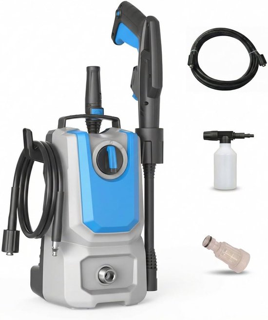 Hogedrukreiniger 90 Bar - 1300W - Compact & Lichtgewicht - Ideaal voor Auto en Fiets - SnelShoppen