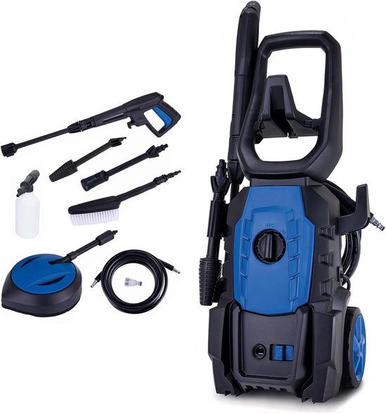 Hogedrukreiniger Auto - Hogedrukspuit - Terrasreiniger - Zwart en Blauw van Aqualine