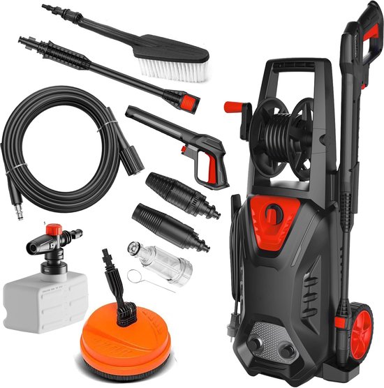 Hogedrukreiniger Auto - Hogedrukspuit - Terrasreiniger - Zwart en Rood van Kärcher