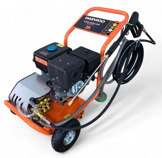 Hogedrukreiniger Benzine 15 pk - 250 Bar Druk - 420 cc Motor - 10 Meter Slang - Industriële Reiniging