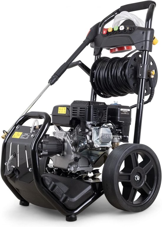Hogedrukreiniger benzine 170 bar - 7 pk motor - mobiel en zelfaanzuigend - efficiënt reinigen van grote oppervlakken - ShopVlot