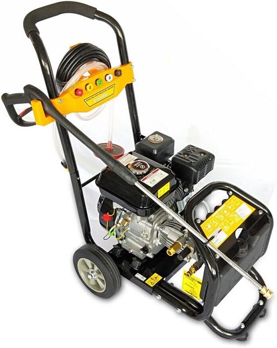 Hogedrukreiniger - Benzine reiniger - Terras reinigen - 75 pk motor - 2200 psi - Zwart