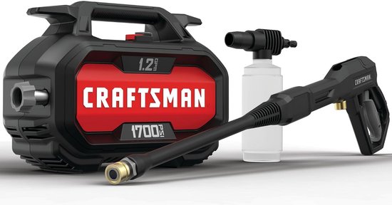Hogedrukreiniger - Compacte reiniger - Buitenkant reinigen - Inclusief zeepapplicator - 1700 PSI - Rood