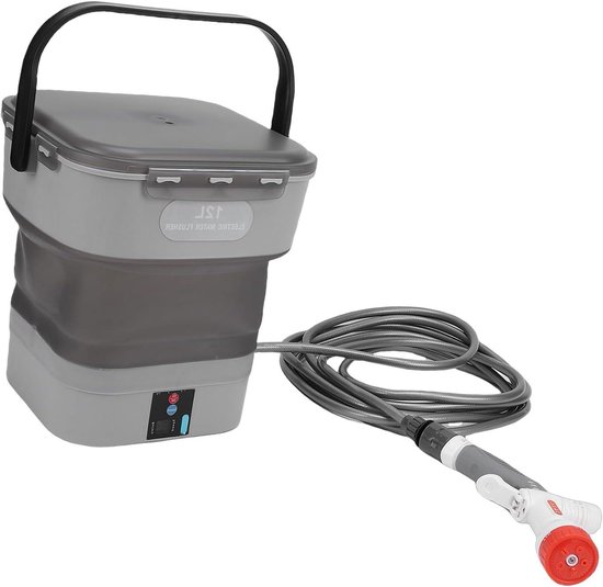 Hogedrukreiniger - Draagbare reiniger - Auto en tuin - Opvouwbaar draadloos ontwerp - 250 PSI - Zwart