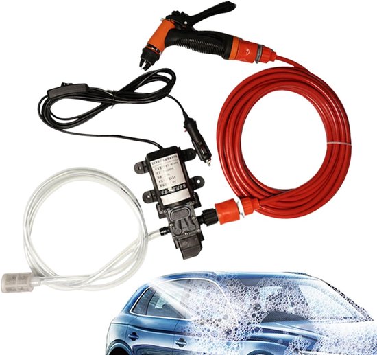 Hogedrukreiniger - Draagbare Wasmachine - Auto Thuis Wassen - Dubbel Pompsysteem - 12V - Uniek