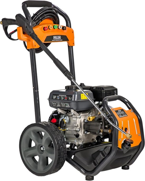 Hogedrukreiniger - Hoge druk - Buiten reinigen - Benzine aangedreven - 3950 PSI - Oranje