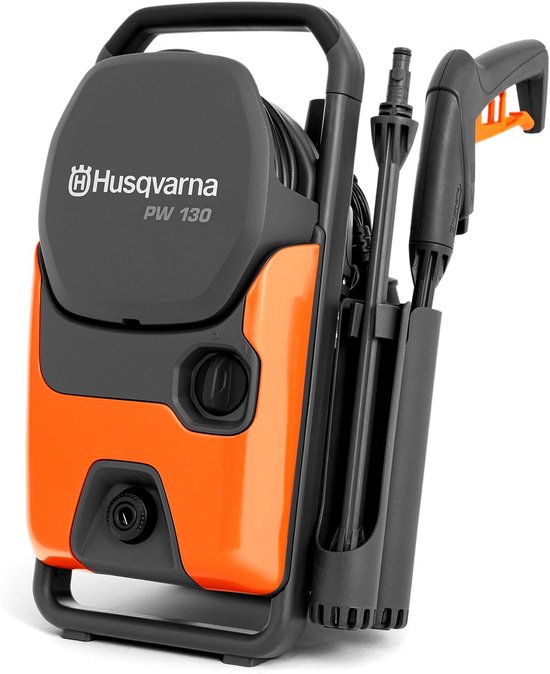 Hogedrukreiniger - Krachtige reiniger - Terras reinigen - 130 Bar druk - 6 Meter slang - Oranje van Merkloos	