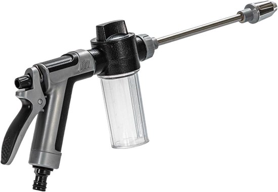 Hogedrukreiniger Lans - Reinigingsstaaf Sproeier - Auto's en Terrassen Reinigen - Schuim Spoel en Sproei Functies - 40 cm - Zwart