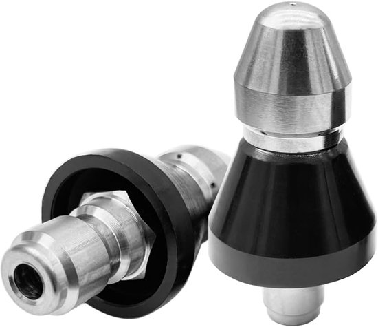 Hogedrukreiniger nozzle 1/4 inch + 3/8 inch - roestvrij staal - 5000 PSI - ideaal voor rioolreiniging - ShopVlot