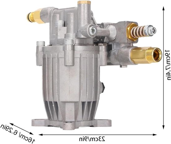Hogedrukreiniger pomp 2610-3000PSI 2.2-2.4GPM 3-4-inch horizontale as- Dubbel afdichtsysteem - Gegoten aluminium - DXPW3025 . van Merkloos	