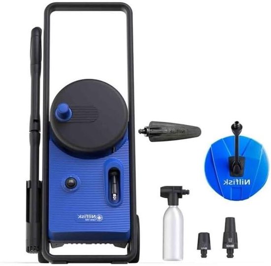 Hogedrukreiniger - Reinigingsapparaat - Buiten schoonmaken - Krachtige motor - 1800 Watt - Blauw