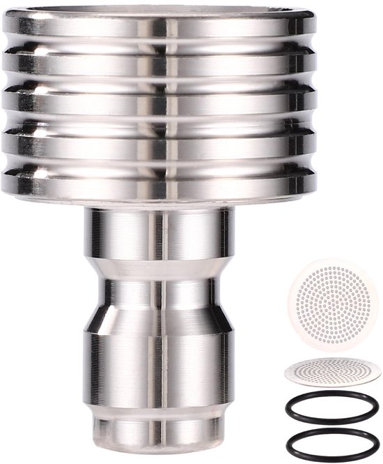 Hogedrukreiniger Sproeikopset, Roestvrij Staal Hogedrukreiniger Sproeikop 1/4 Snelkoppeling 3 Maten Douchekopopeningen voor Tuinbesproeiing Auto Meubels van Nexoms