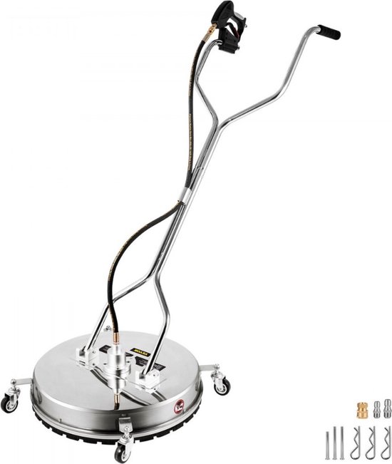 Hogedrukreiniger Terrasreiniger 4000 PSI Roterende Oppervlaktereiniger 61 cm Hogedrukreiniger Stoom van 304 Roestvrij Staal met 2 Zeer Efficiënte Mondstukken voor het Reinigen van Garagevloeren van Orion Motor Tech