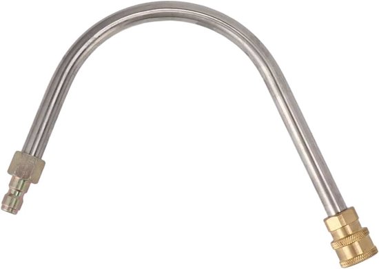 Hogedrukreiniger verlengstuk 45 graden gebogen gebogen roestvrij staal messing 4000PSI 1/4 inch Quick Connect Power Washer Gebogen staaf spuitlans voor vervanging (U-vormig)