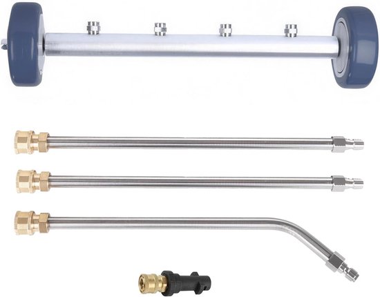 Hogedrukreiniger vloerreiniger - aluminiumlegering - 4 sproeikoppen - ideaal voor voertuigonderhoud - ShopVlot