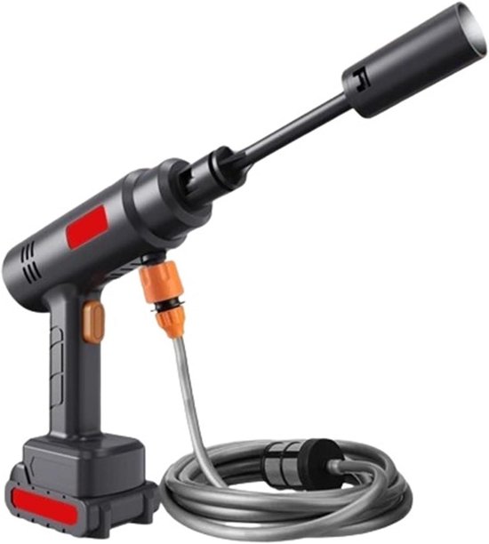 Hogedrukreiniger - Waterpistool Krachtig - Auto Wassen - Draadloos Werken - 500W 60Bar - Zwart