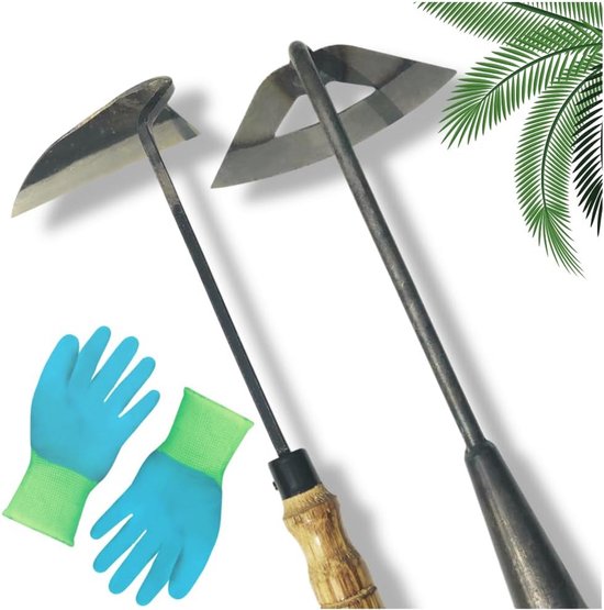 Holle Schoffel en Japanse Sikkel Tuingereedschap Set - Professionele Tuinhandschoenen - Hoogwaardig Onkruidgereedschap voor Landschapsarchitectuur van Merkloos	