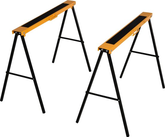 HOMCOM assteun - inklapbaar - antislip - oranje & zwart